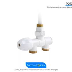 Valvola Mono/Bitubo ICMA 923 – Regolazione ottimale per radiatori decorativi con attacchi orientabili.