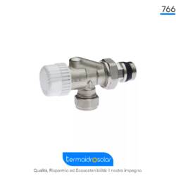 Valvola Doppio Angolo Termostatica - 1/2" con Attacco Sonda Esterna 15 mm