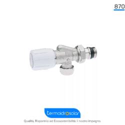 Valvola Doppio Angolo - 1/2" Predisposta per Comando Termostatico con Sonda 15 mm