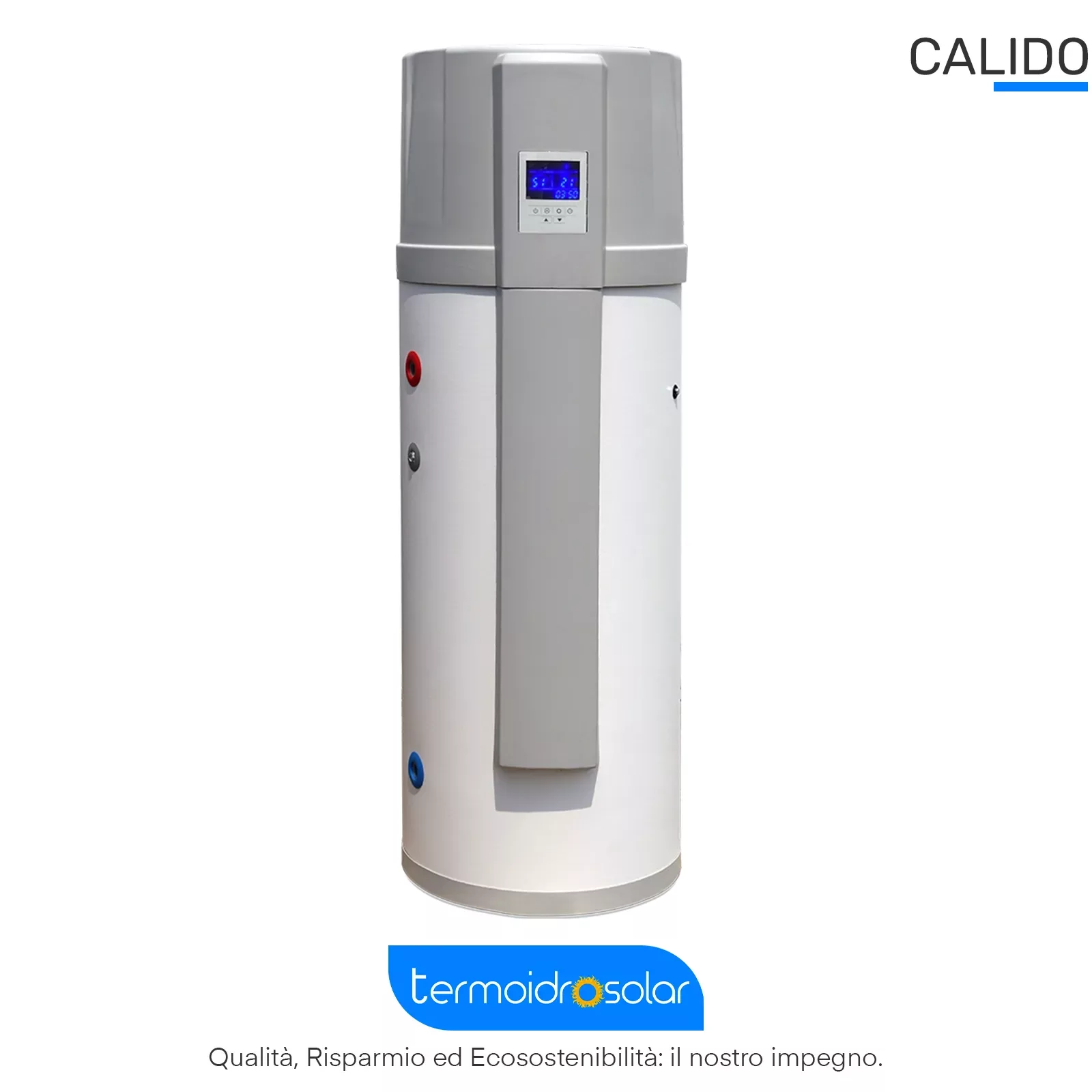Maxa Calido 300L – Scaldacqua a Pompa di Calore ad alta efficienza per acqua calda sanitaria. Risparmio energetico fino al 70%.