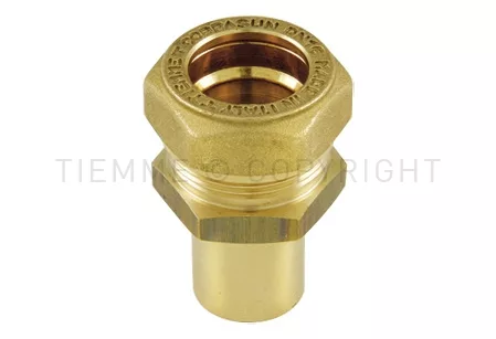 Raccordo Dritto tubo Inox/tubetto cilindrico  COBRASUN 3011X Tiemme - DN16 a DN25