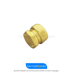 Raccordo terminale tappo a compressione per tubo rame