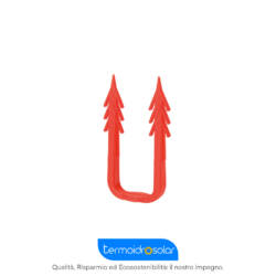 Clip per fissaggio tubo su pannelli isolanti