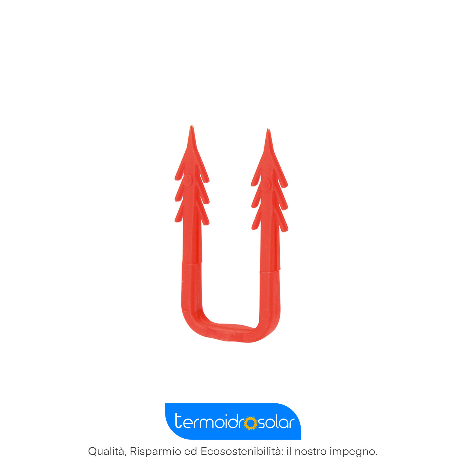 Clip per fissaggio tubo su pannelli isolanti