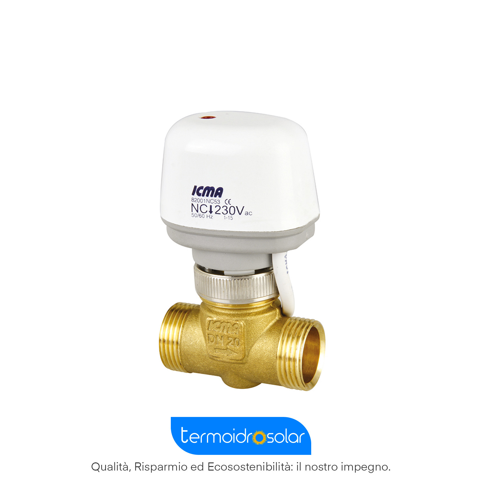 Valvola fan coil 2 vie sede conica 1" con attuatore 4Kv