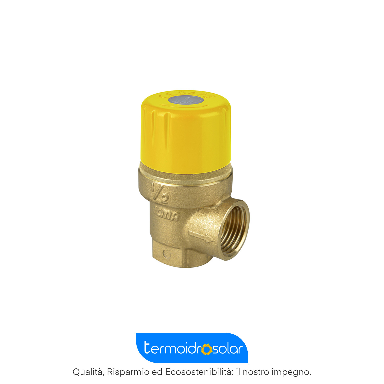 Valvola di Sicurezza a Taratura Fissa S121 - Protezione Essenziale per Impianti Solari Termici.