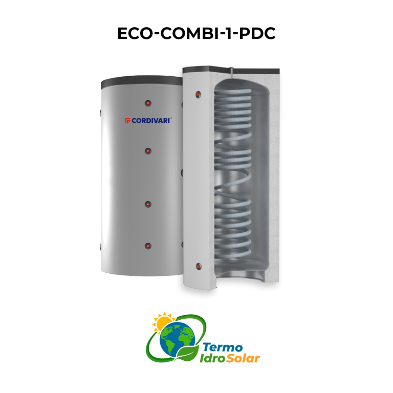ECO COMBI 1 PDC Termoaccumulatore per pompe di calore con scambiatore per ACS