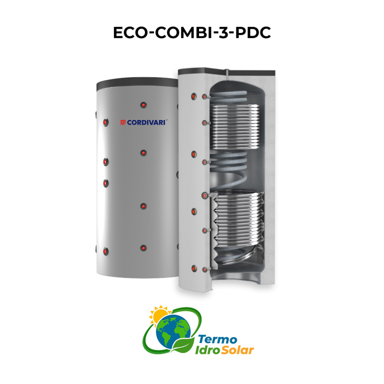 ECO COMBI 3 PDC con 1 scambiatore fisso per ACS e 2 scambiatori fissi