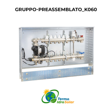 K060 Collettore radiante preassemblato in cassetta vie in bassa temperatura