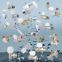 Valvole, detentori, teste termostatiche impianti bitubo/monotubo kit, raccordi per valvole