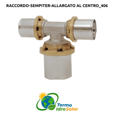raccordo a pressare a TEE allargato al centro icma 406