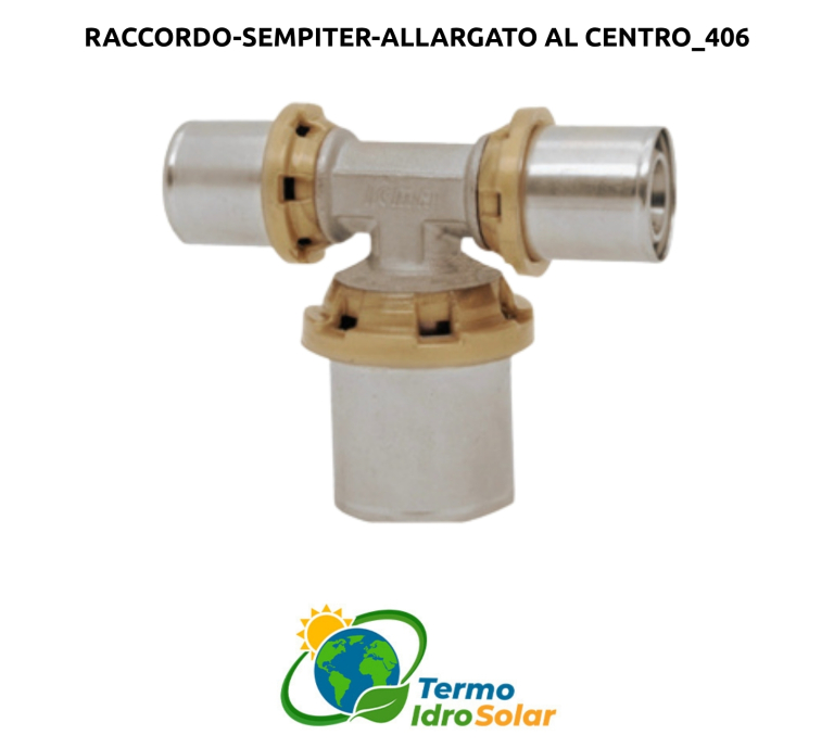 raccordo a pressare a TEE allargato al centro icma 406