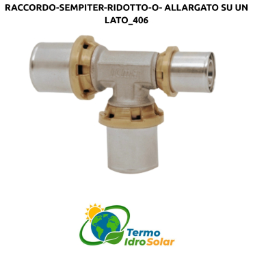 raccordo a pressare a TEE ridotto o allargato su un lato icma 406