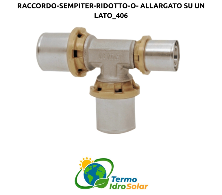raccordo a pressare a TEE ridotto o allargato su un lato icma 406