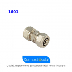 Raccordo diritto doppio nichelato