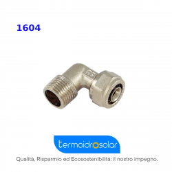 Raccordo curvo maschio nichelato