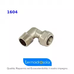 Raccordo curvo maschio nichelato