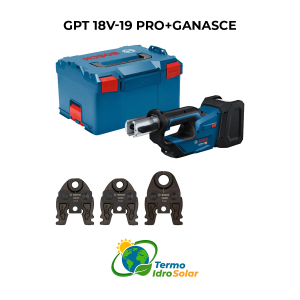 Pressatrice a batteria con design compatto e testa ruotabile a 360° con ganasce