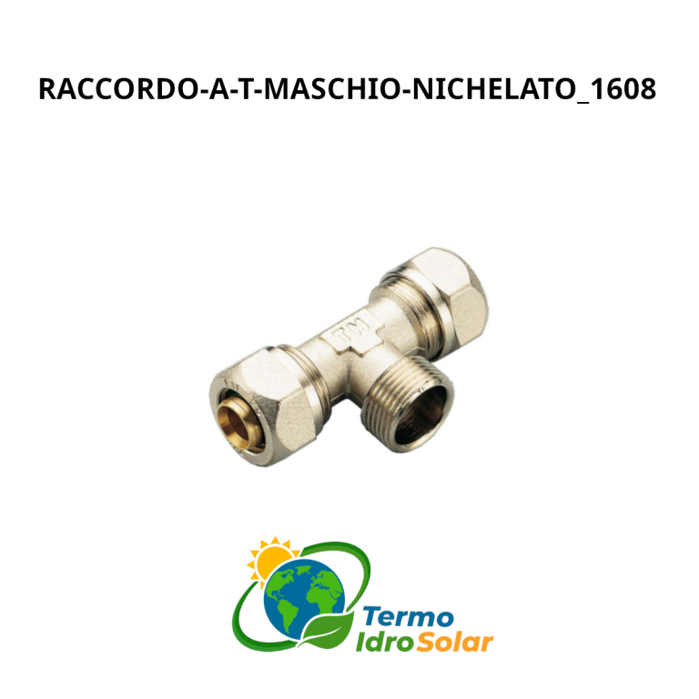 Raccordo a T maschio nichelato