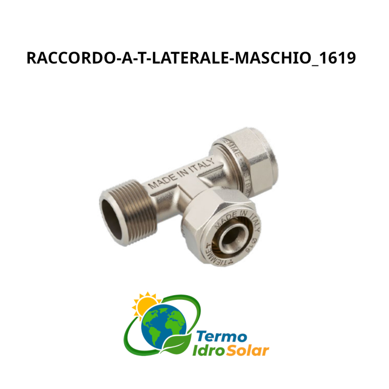 Raccordo a T laterale maschio nichelato