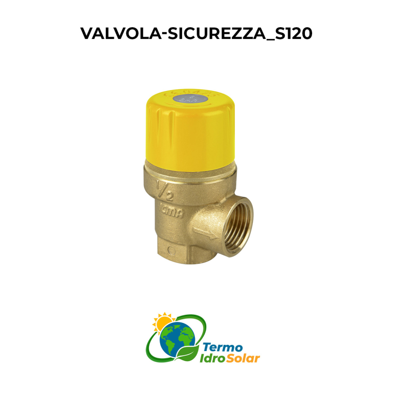 Valvola di Sicurezza a Taratura Fissa S120 per Impianti Solari
