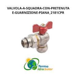 Valvola a squadra con pretenuta e guarnizione piana